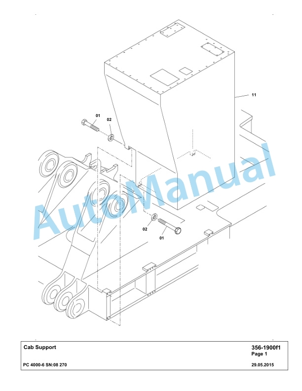 Komatsu PC4000-6 Hydraulic Excavator Parts Manual G08270-3