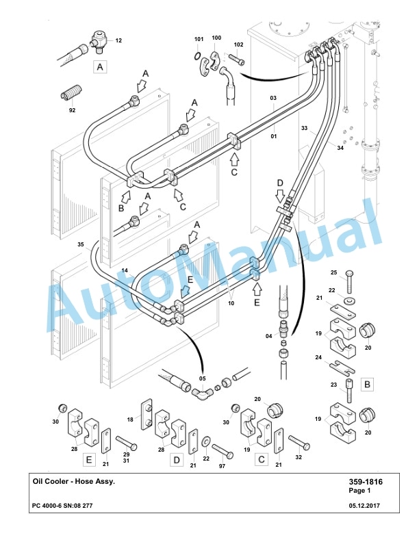 Komatsu PC4000-6 Hydraulic Excavator Parts Manual G08277-4