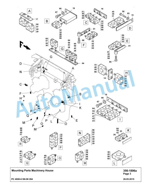 Komatsu PC4000-6 Hydraulic Excavator Parts Manual G08284-3