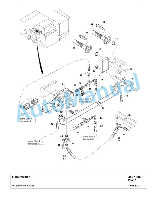 Komatsu PC4000-6 Hydraulic Excavator Parts Manual G08286-3
