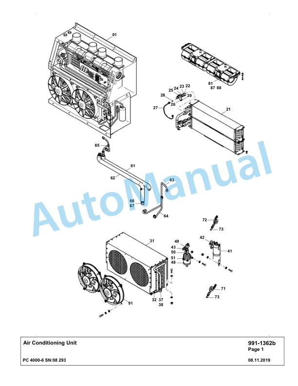 Komatsu PC4000-6 Hydraulic Excavator Parts Manual G08293-5