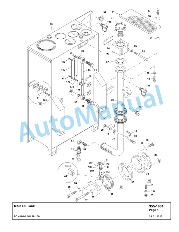 Komatsu PC4000-6 Hydraulic Excavator Parts Manual G58109-2