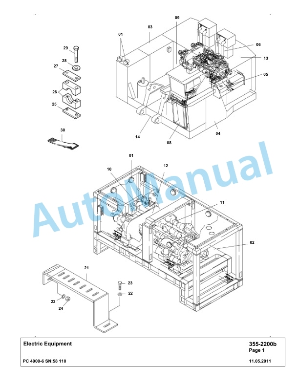 Komatsu PC4000-6 Hydraulic Excavator Parts Manual G58110-3