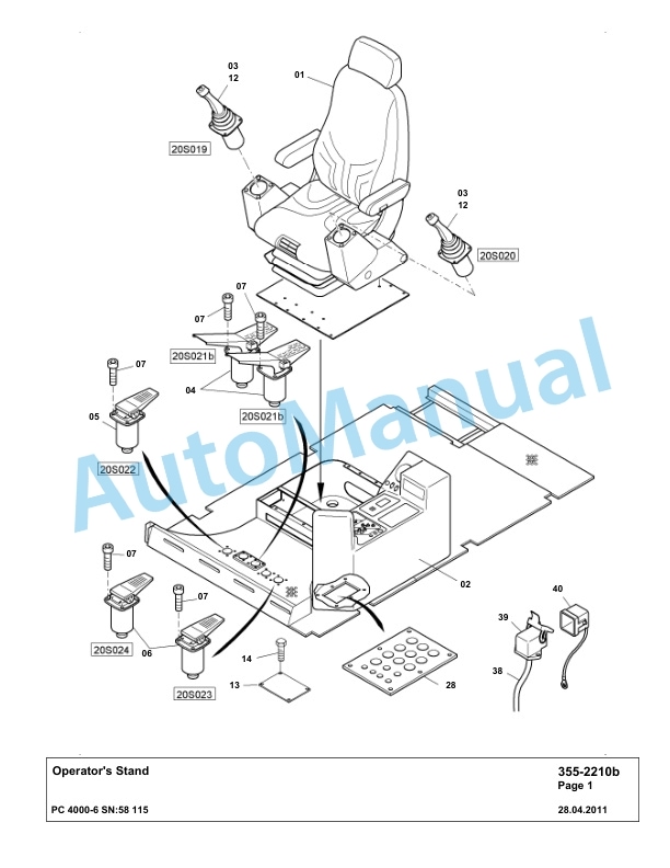 Komatsu PC4000-6 Hydraulic Excavator Parts Manual G58115-3