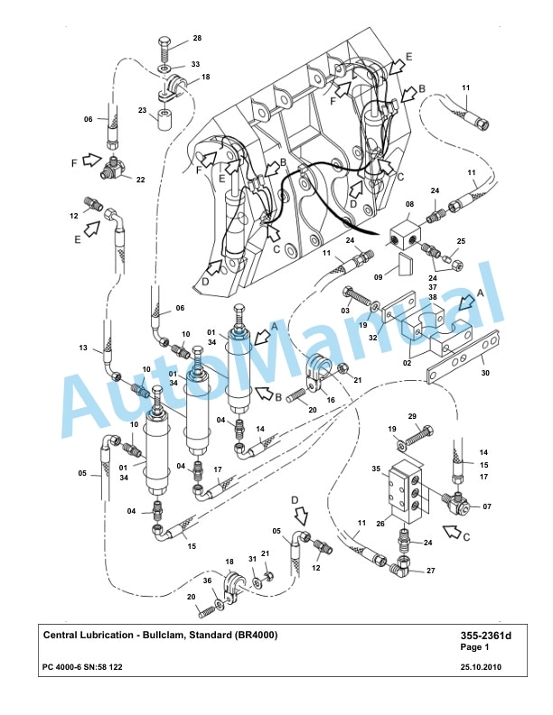 Komatsu PC4000-6 Hydraulic Excavator Parts Manual G58122-4
