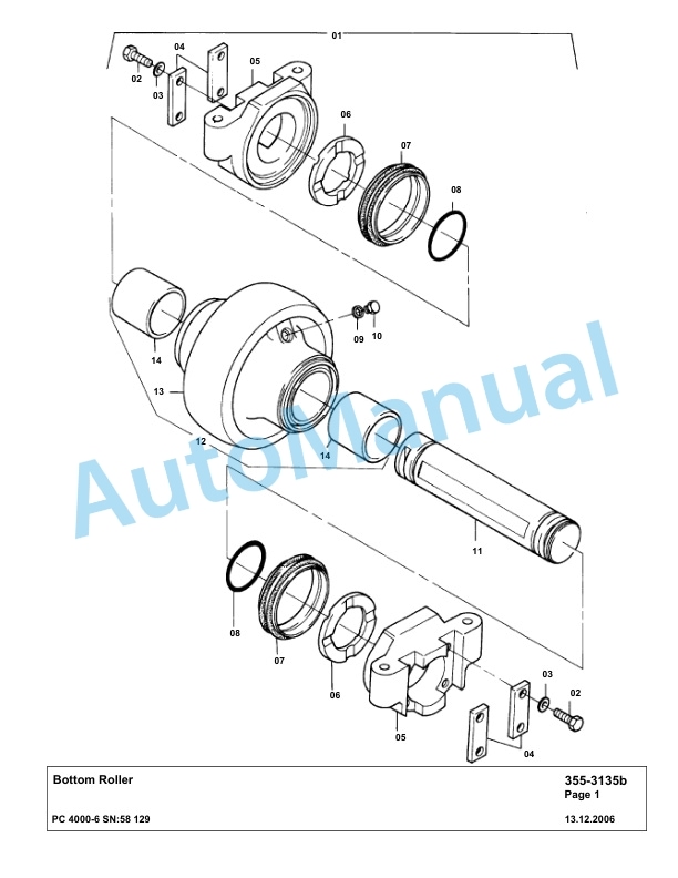 Komatsu PC4000-6 Hydraulic Excavator Parts Manual G58129-4