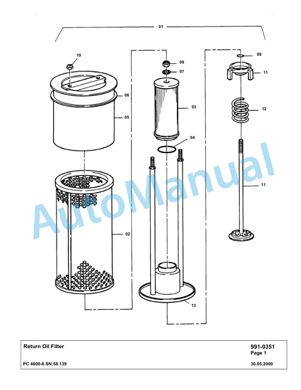 Komatsu PC4000-6 Hydraulic Excavator Parts Manual G58139-5