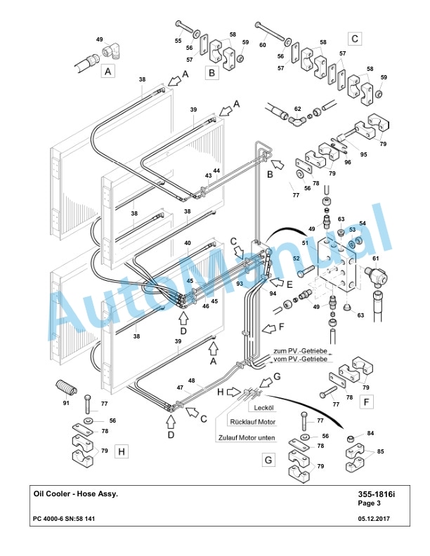 Komatsu PC4000-6 Hydraulic Excavator Parts Manual G58141-2