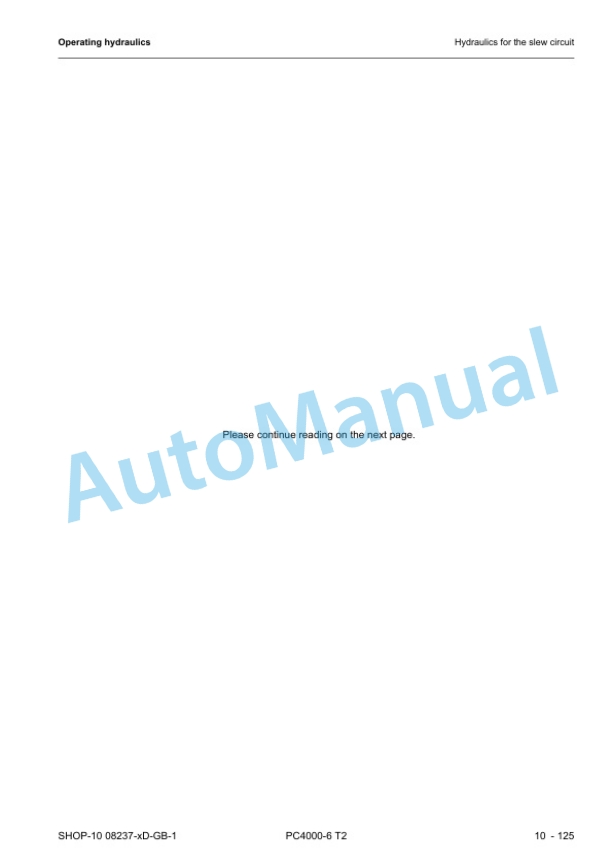Alternative view of Komatsu PC4000-6 T2 Hydraulic Mining Shovel Shop Manual 08237-xD-GB-1