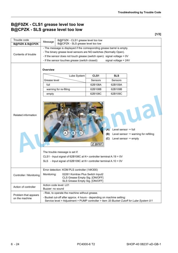 Komatsu PC4000-6 T2 Hydraulic Mining Shovel Shop Manual 08237-xD-GB-1 3 Komatsu PC4000-6 T2 Hydraulic Mining Shovel Shop Manual 08237-xD-GB-1 - Image 3