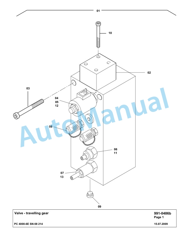 Komatsu PC4000-6E Hydraulic Excavator Parts Manual G08214-5