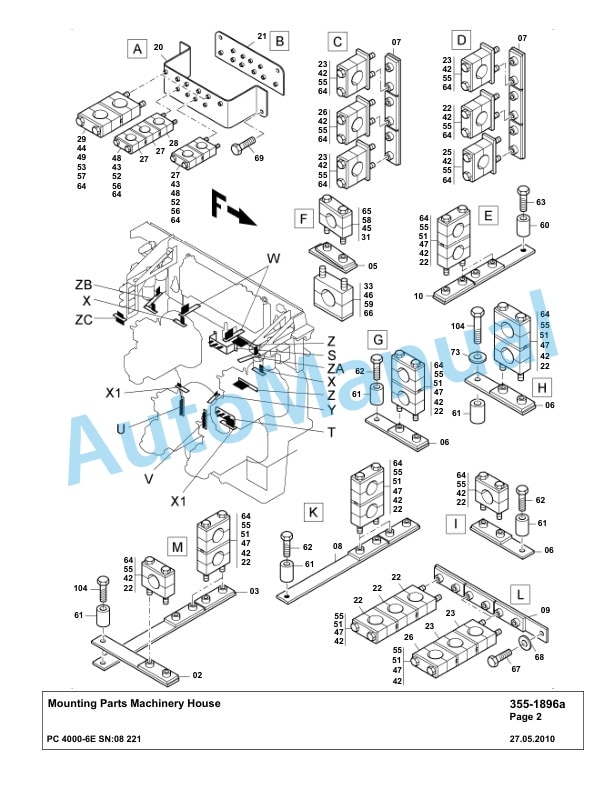 Komatsu PC4000-6E Hydraulic Excavator Parts Manual G08221-2
