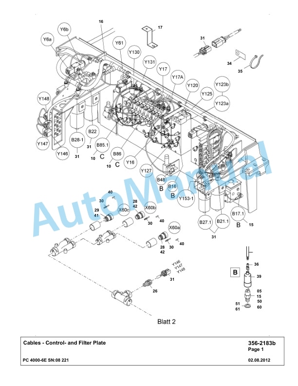 Komatsu PC4000-6E Hydraulic Excavator Parts Manual G08221-4