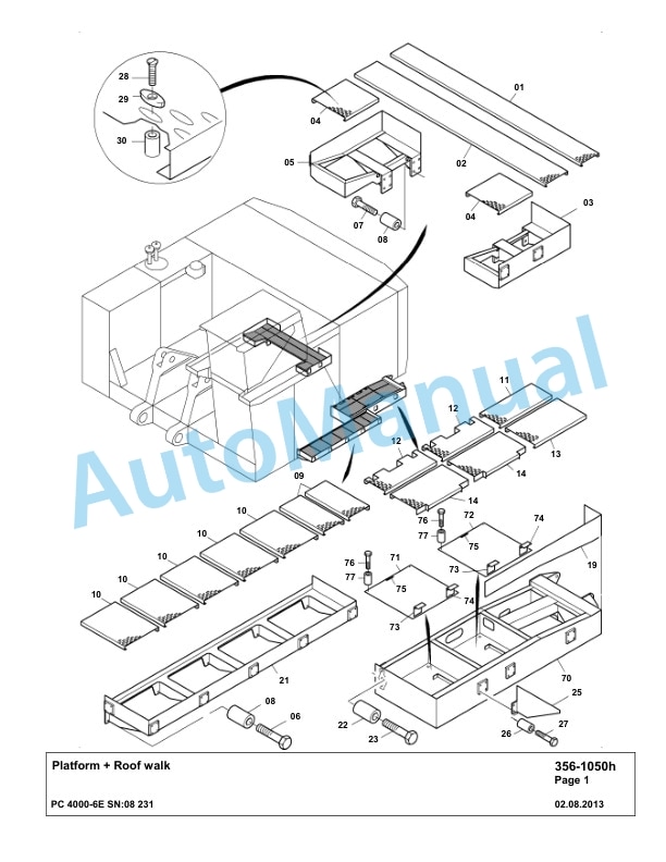 Komatsu PC4000-6E Hydraulic Excavator Parts Manual G08231-3
