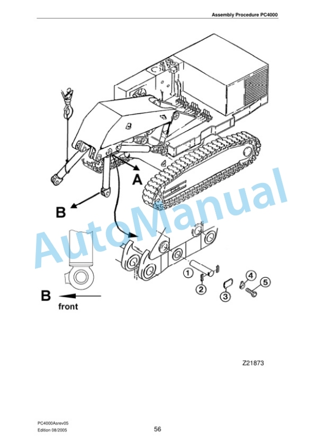 Komatsu PC4000 Hydraulic Mining Shovel Field Assembly Instruction PC4000Asrev05 4 Komatsu PC4000 Hydraulic Mining Shovel Field Assembly Instruction PC4000Asrev05 - Image 4