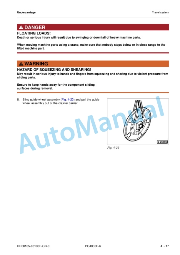 Komatsu PC4000E-6 Hydraulic Mining Shovel Shop Manual 08165E-GB-2 4 Komatsu PC4000E-6 Hydraulic Mining Shovel Shop Manual 08165E-GB-2 - Image 4