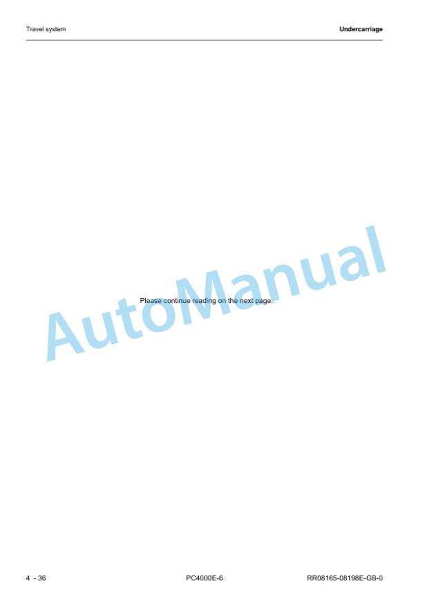 Komatsu PC4000E-6 Hydraulic Mining Shovel Shop Manual 08165E-GB-3 4 Komatsu PC4000E-6 Hydraulic Mining Shovel Shop Manual 08165E-GB-3 - Image 4