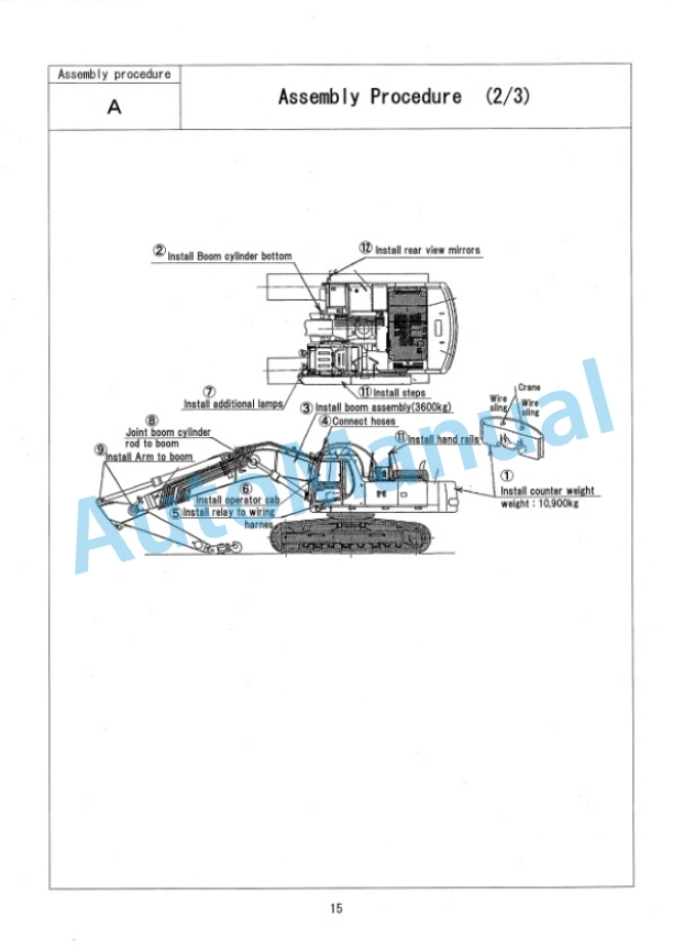 Komatsu PC400LC-6 Pipe Underside Soil Excavation Machine Field Assembly Instruction GEN00005-00 3 Komatsu PC400LC-6 Pipe Underside Soil Excavation Machine Field Assembly Instruction GEN00005-00 - Image 3