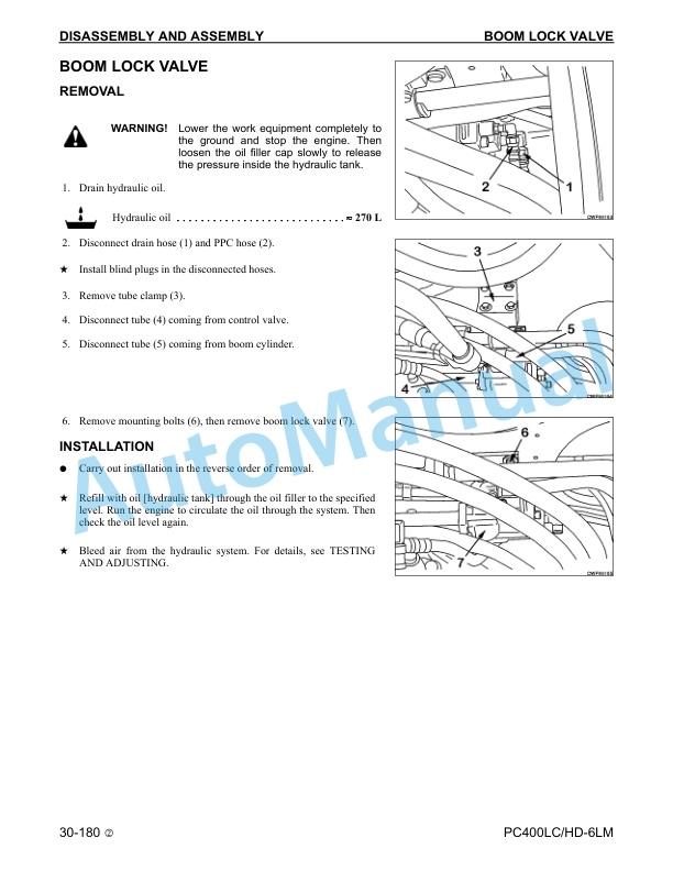 Komatsu PC400LC-6LM, PC400HD-6LM Hydraulic Excavator Shop Manual CEBM005302 5 Komatsu PC400LC-6LM, PC400HD-6LM Hydraulic Excavator Shop Manual CEBM005302 - Image 5