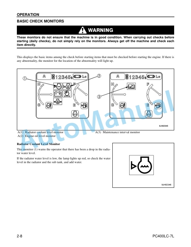 Komatsu PC400LC-7L Hydraulic Excavator Operation and Maintenance Manual CEAM012901 2 Komatsu PC400LC-7L Hydraulic Excavator Operation and Maintenance Manual CEAM012901 - Image 2