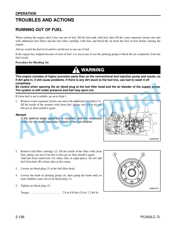 Komatsu PC400LC-7L Hydraulic Excavator Operation and Maintenance Manual CEAM012901 4 Komatsu PC400LC-7L Hydraulic Excavator Operation and Maintenance Manual CEAM012901 - Image 4