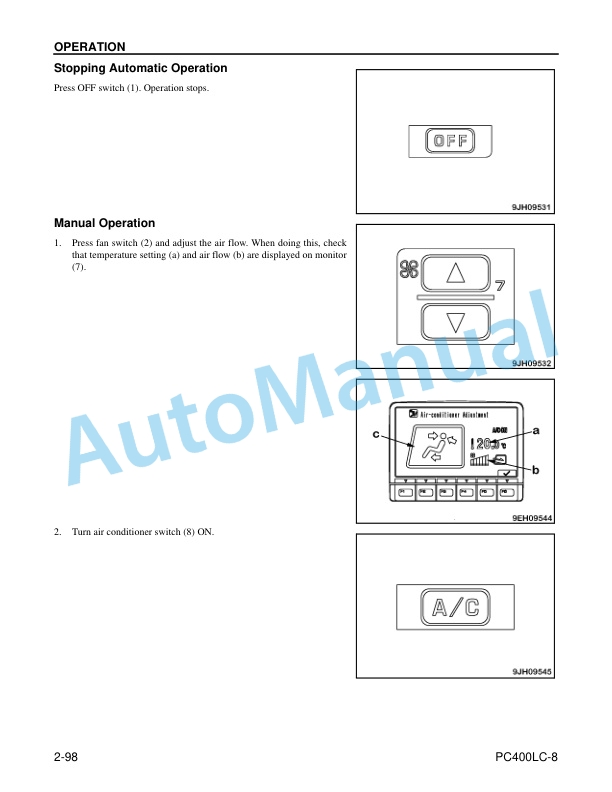 Komatsu PC400LC-8 Hydraulic Excavator Operation and Maintenance Manual CEAM009903 3 Komatsu PC400LC-8 Hydraulic Excavator Operation and Maintenance Manual CEAM009903 - Image 3