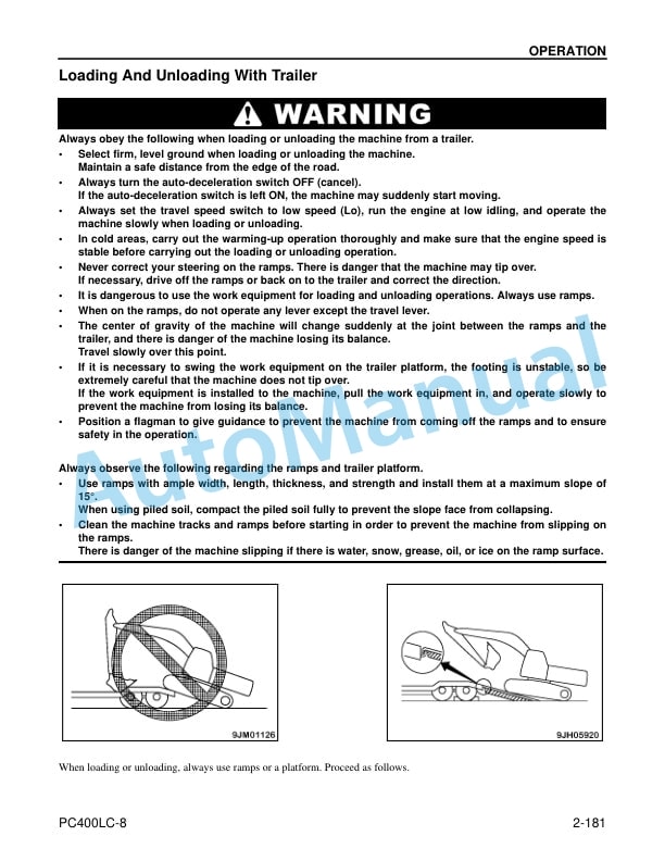 Komatsu PC400LC-8 Hydraulic Excavator Operation and Maintenance Manual CEAM009903 4 Komatsu PC400LC-8 Hydraulic Excavator Operation and Maintenance Manual CEAM009903 - Image 4