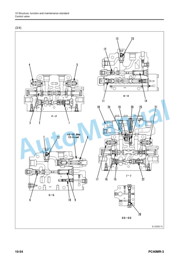 Alternative view of Komatsu PC40MR-3 Hydraulic Excavator Shop Manual WEN00005-00