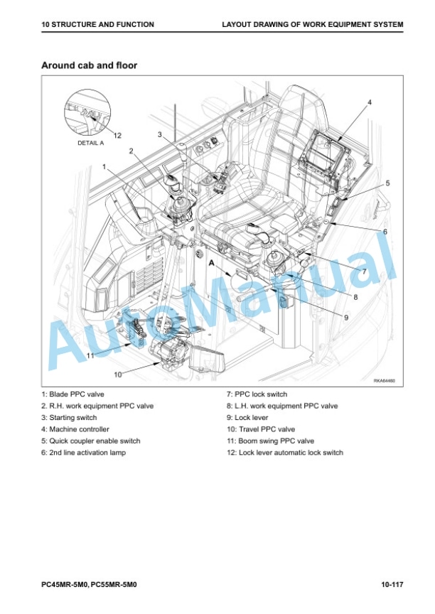 Alternative view of Komatsu PC40MR-5M0, PC45MR-5M0 Hydraulic Excavator Shop Manual WENBM00100
