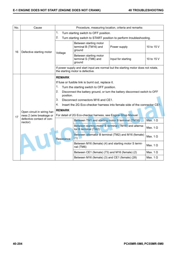 Komatsu PC40MR-5M0, PC45MR-5M0 Hydraulic Excavator Shop Manual WENBM00100 4 Komatsu PC40MR-5M0, PC45MR-5M0 Hydraulic Excavator Shop Manual WENBM00100 - Image 4