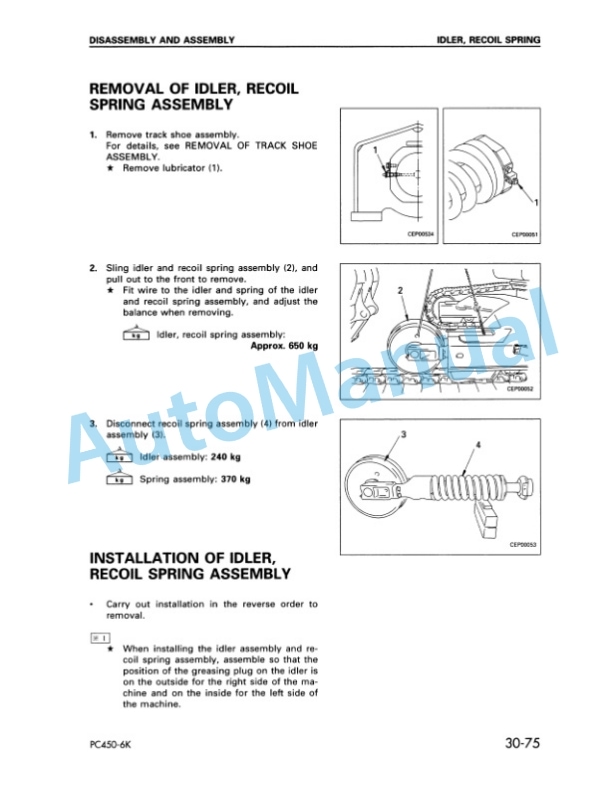 Komatsu PC450-6, PC450LC-6 Hydraulic Excavator Shop Manual UEBM000100 5 Komatsu PC450-6, PC450LC-6 Hydraulic Excavator Shop Manual UEBM000100 - Image 5