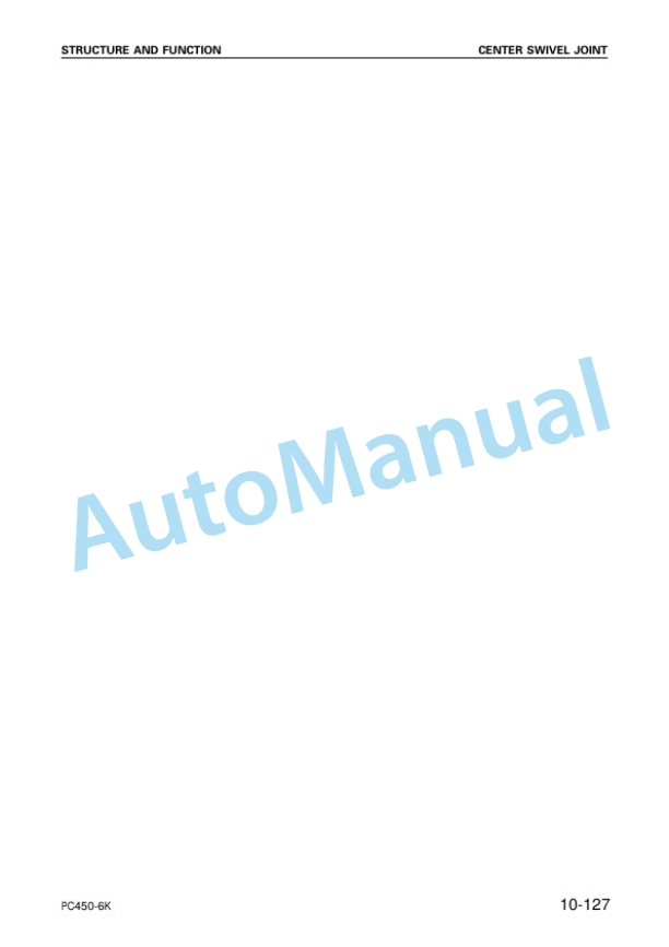 Alternative view of Komatsu PC450-6K, PC450LC-6K Hydraulic Excavator Shop Manual UEBM001301