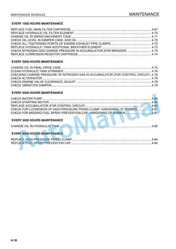 Komatsu PC450-8, PC450LC-8 Hydraulic Excavator Operation and Maintenance Manual UEAM007200 4 Komatsu PC450-8, PC450LC-8 Hydraulic Excavator Operation and Maintenance Manual UEAM007200 - Image 4