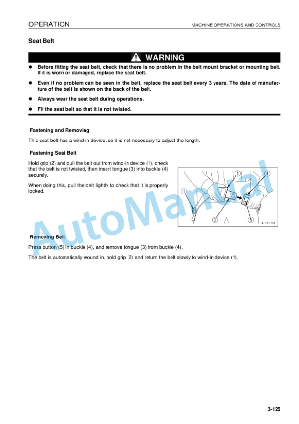 Komatsu PC450-8, PC450LC-8 Hydraulic Excavator Operation and Maintenance Manual UEAM007202 3 Komatsu PC450-8, PC450LC-8 Hydraulic Excavator Operation and Maintenance Manual UEAM007202 - Image 3