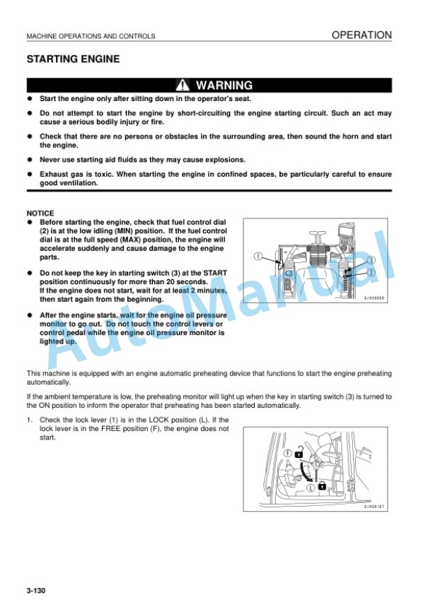 Komatsu PC450-8, PC450LC-8 Hydraulic Excavator Operation and Maintenance Manual UEAM007210 3 Komatsu PC450-8, PC450LC-8 Hydraulic Excavator Operation and Maintenance Manual UEAM007210 - Image 3