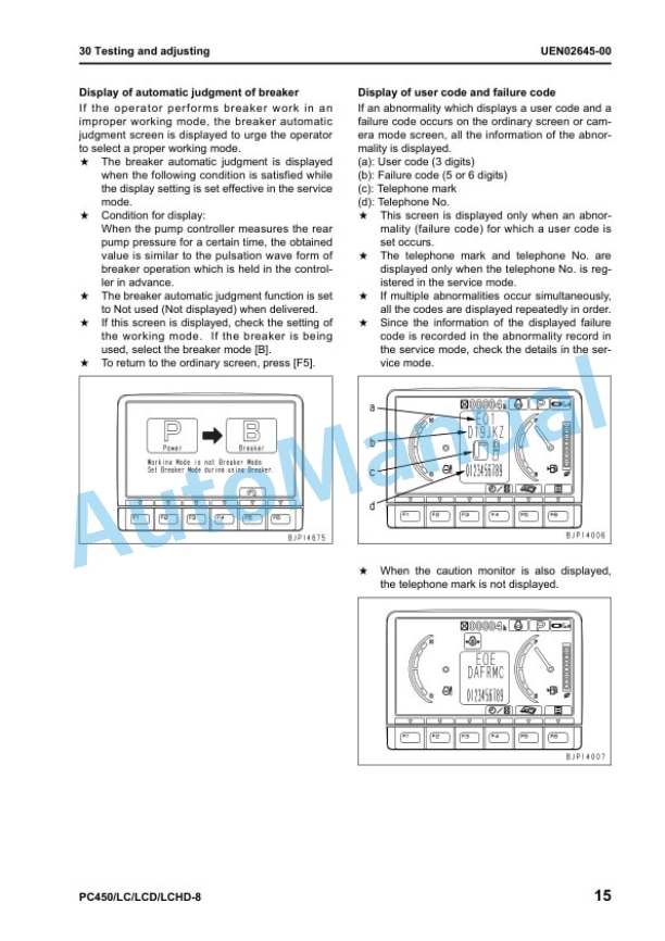Komatsu PC450-8, PC450LC-8, PC450LCD-8, PC450LCHD-8 Hydraulic Excavator Shop Manual UEN02223-03 3 Komatsu PC450-8, PC450LC-8, PC450LCD-8, PC450LCHD-8 Hydraulic Excavator Shop Manual UEN02223-03 - Image 3