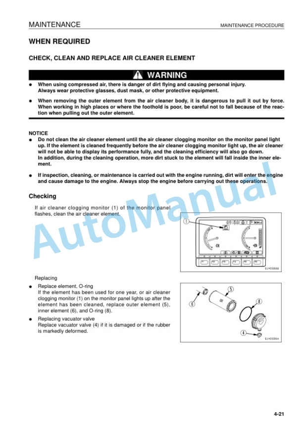 Komatsu PC450-8, PC450LC-8, PC450LCHD-8 Hydraulic Excavator Operation and Maintenance Manual UEAM007205 4 Komatsu PC450-8, PC450LC-8, PC450LCHD-8 Hydraulic Excavator Operation and Maintenance Manual UEAM007205 - Image 4