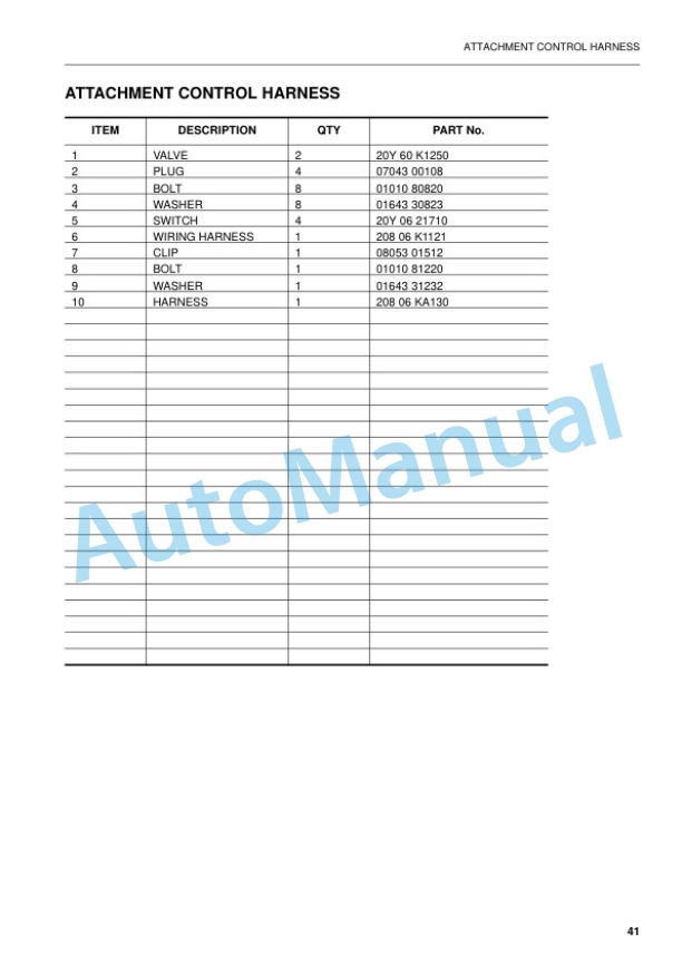 Komatsu PC450LC-6K Hydraulic Excavator Parts Manual UEAP000700 3 Komatsu PC450LC-6K Hydraulic Excavator Parts Manual UEAP000700 - Image 3