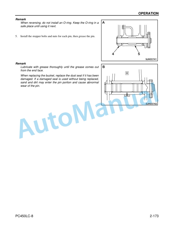Komatsu PC450LC-8 Hydraulic Excavator Operation and Maintenance Manual CEAM021902 4 Komatsu PC450LC-8 Hydraulic Excavator Operation and Maintenance Manual CEAM021902 - Image 4