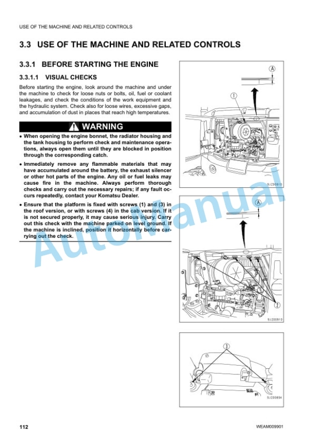 Komatsu PC45MR-3 Hydraulic Excavator Operation and Maintenance Manual WEAM009901 3 Komatsu PC45MR-3 Hydraulic Excavator Operation and Maintenance Manual WEAM009901 - Image 3