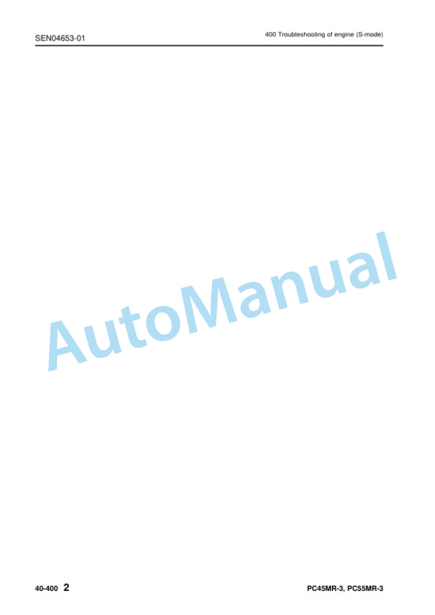 Komatsu PC45MR-3, PC55MR-3 Compact Hydraulic Excavator Shop Manual SEN04597-09 5 Komatsu PC45MR-3, PC55MR-3 Compact Hydraulic Excavator Shop Manual SEN04597-09 - Image 5