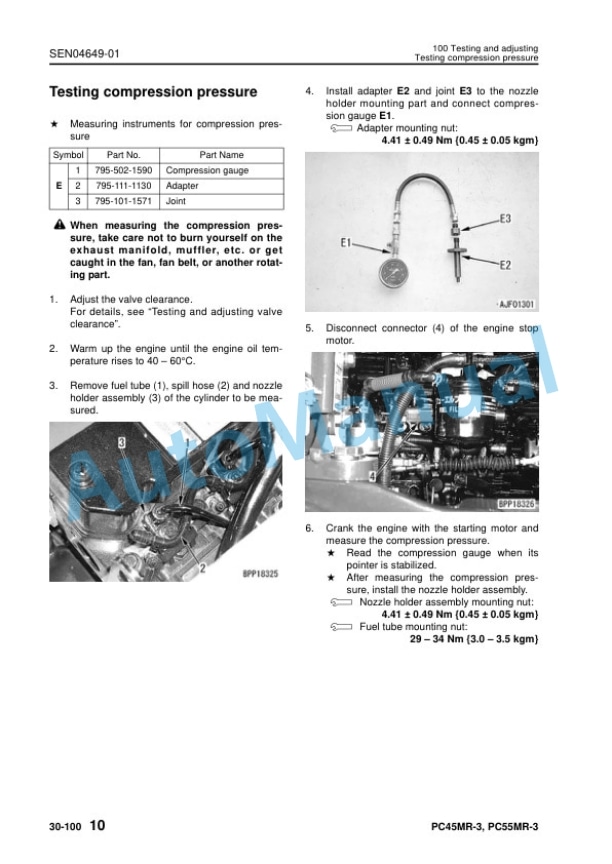 Komatsu PC45MR-3, PC55MR-3 Hydraulic Excavator Shop Manual SEN04597-07 3 Komatsu PC45MR-3, PC55MR-3 Hydraulic Excavator Shop Manual SEN04597-07 - Image 3