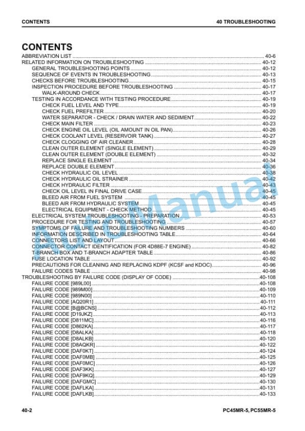 Komatsu PC45MR-5, PC55MR-5 Compact Hydraulic Excavator Shop Manual SEN06574-10 3 Komatsu PC45MR-5, PC55MR-5 Compact Hydraulic Excavator Shop Manual SEN06574-10 - Image 3