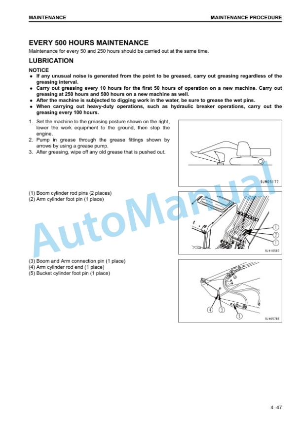 Komatsu PC490-10 Demolition, PC490LC-10 Demolition, PC490LC-10 High Reach Demolition Hydraulic Excavator Operation and Maintenance Manual UENAM01500 4 Komatsu PC490-10 Demolition, PC490LC-10 Demolition, PC490LC-10 High Reach Demolition Hydraulic Excavator Operation and Maintenance Manual UENAM01500 - Image 4