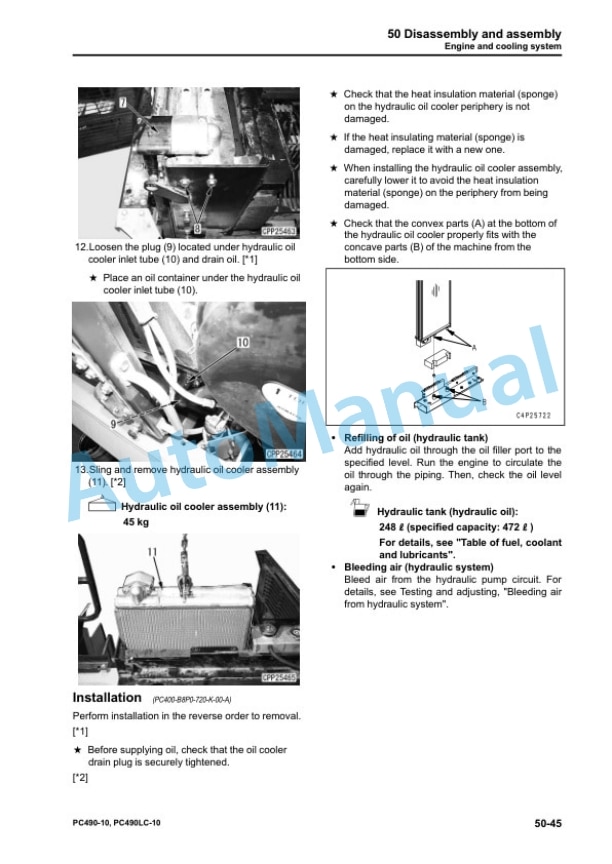 Komatsu PC490-10, PC490LC-10 Hydraulic Excavator Shop Manual UEN05622-02 5 Komatsu PC490-10, PC490LC-10 Hydraulic Excavator Shop Manual UEN05622-02 - Image 5