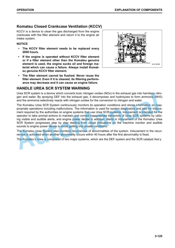 Komatsu PC490-11, PC490LC-11 Hydraulic Excavator Operation and Maintenance Manual UENAM01422 3 Komatsu PC490-11, PC490LC-11 Hydraulic Excavator Operation and Maintenance Manual UENAM01422 - Image 3