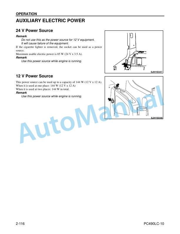 Komatsu PC490LC-10 Hydraulic Excavator Operation and Maintenance Manual CEAM025503 3 Komatsu PC490LC-10 Hydraulic Excavator Operation and Maintenance Manual CEAM025503 - Image 3