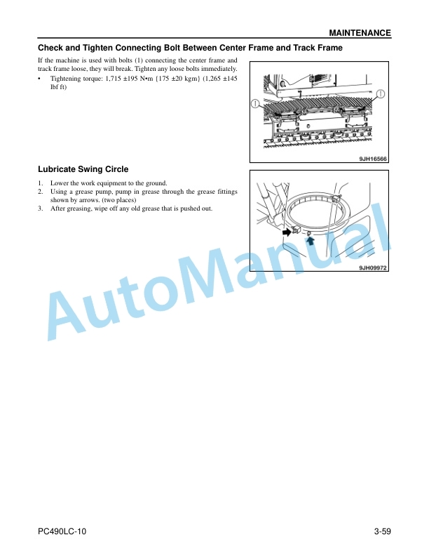 Komatsu PC490LC-10 Hydraulic Excavator Operation and Maintenance Manual CEAM025505 5 Komatsu PC490LC-10 Hydraulic Excavator Operation and Maintenance Manual CEAM025505 - Image 5