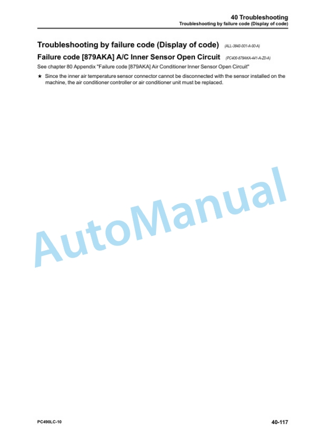 Komatsu PC490LC-10 Hydraulic Excavator Shop Manual SEN05622-07 3 Komatsu PC490LC-10 Hydraulic Excavator Shop Manual SEN05622-07 - Image 3