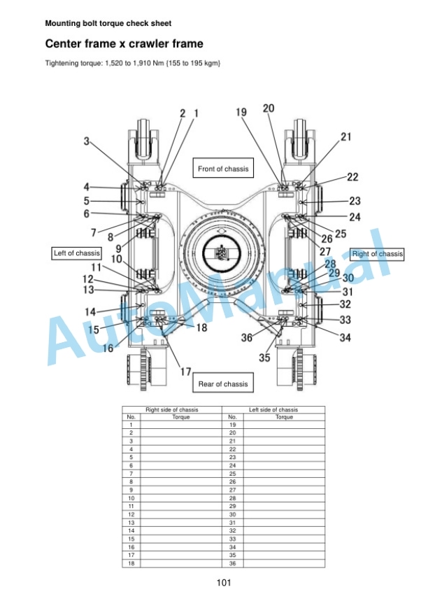 Komatsu PC490LC-11 Hydraulic Excavator Field Assembly Instruction GEN00126-02 5 Komatsu PC490LC-11 Hydraulic Excavator Field Assembly Instruction GEN00126-02 - Image 5